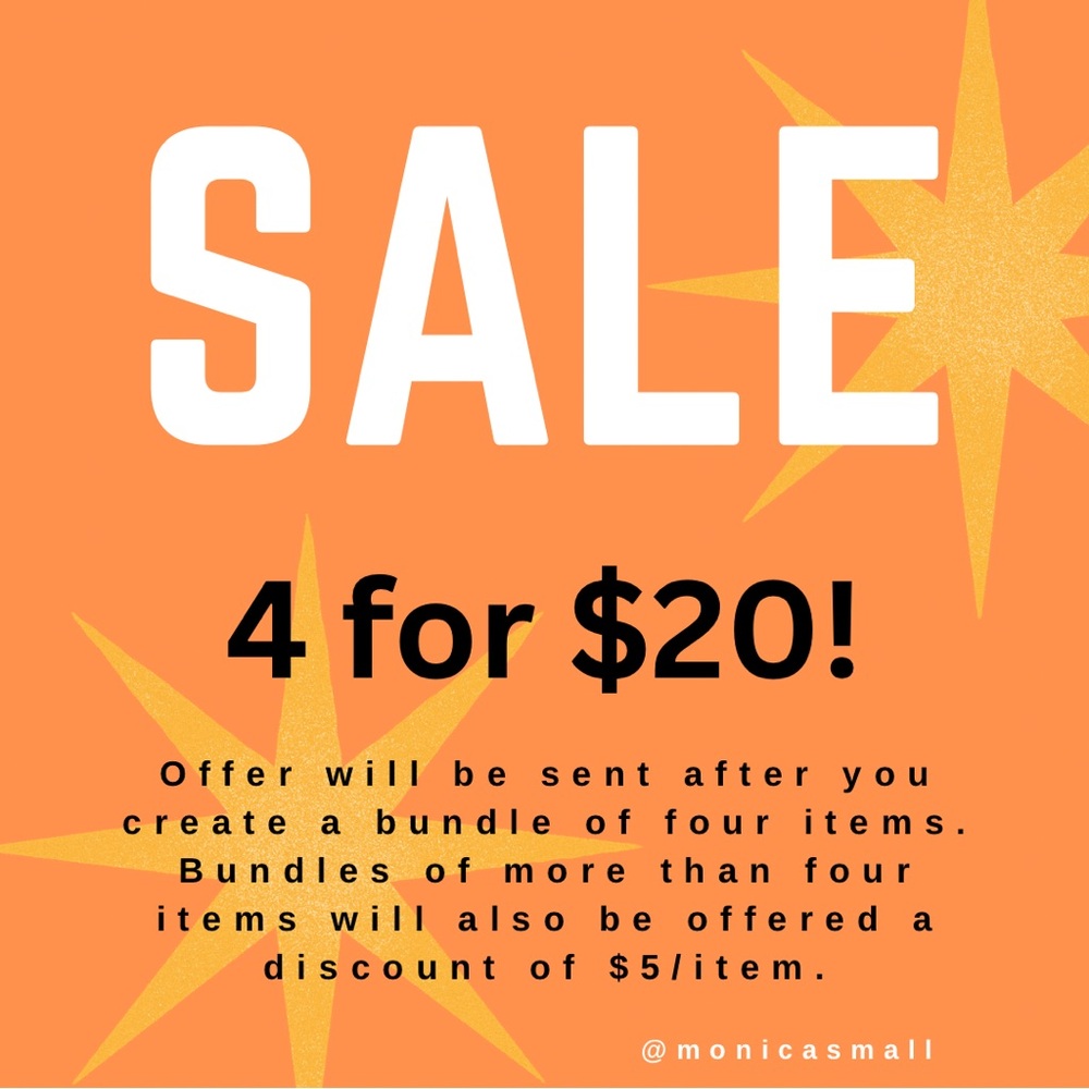 4 for $20 Sale!